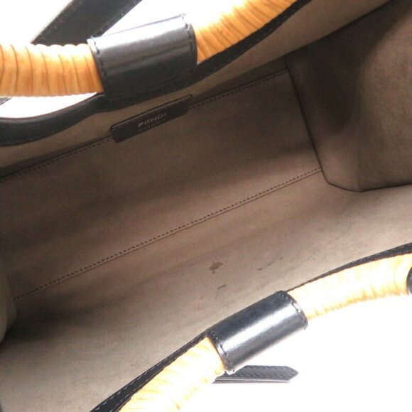 FENDI Brown Leather Zucca Bag - Picture 8 of 10